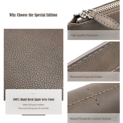 Mens Full Grain Leather Clutch Bag Details - POPSEWING™