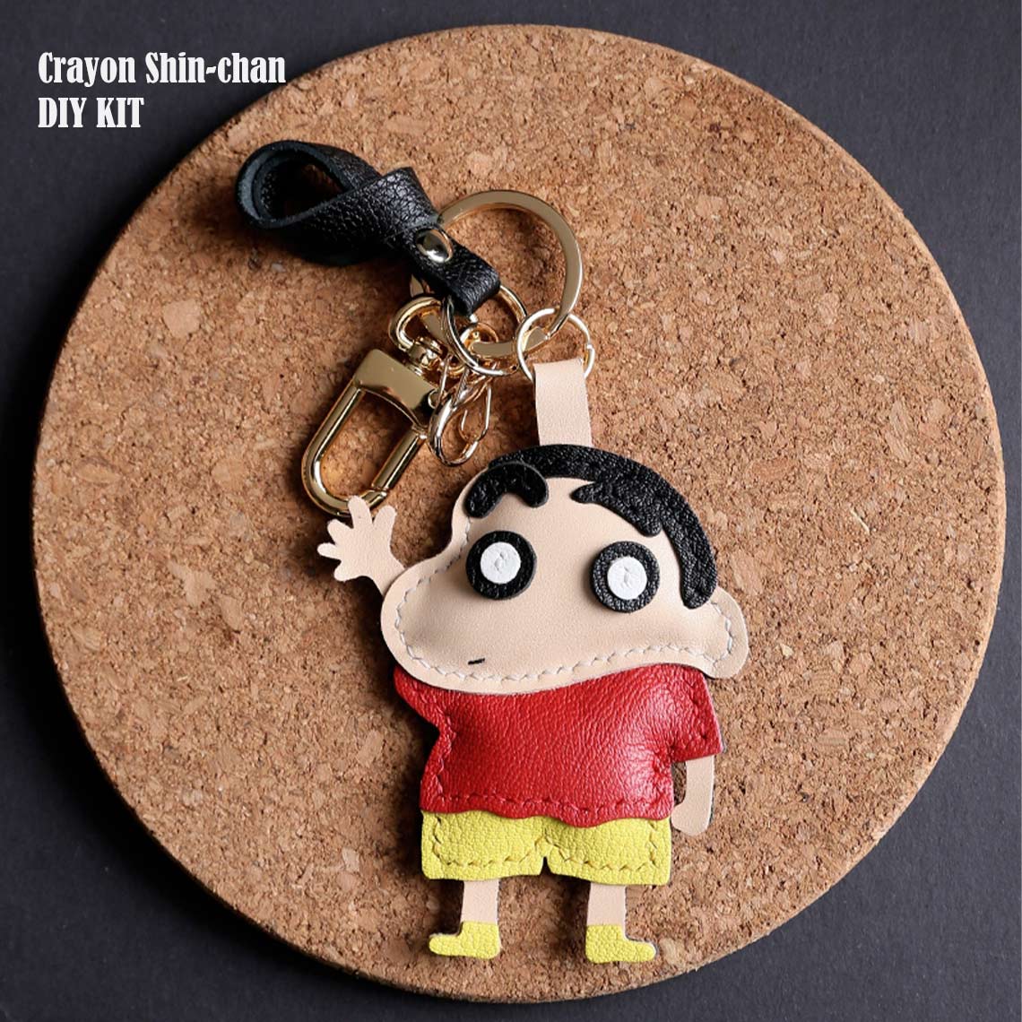 DIY Leather Keychain | Crayon Shin-chan Keychain Handmade DIY Gifts - POPSEWING™