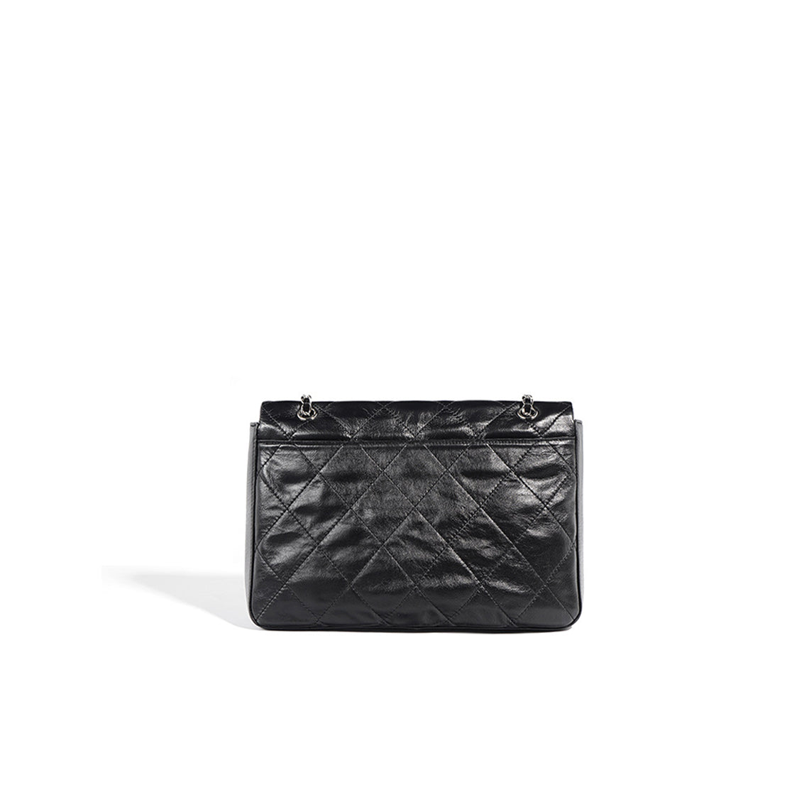 Black Chain Bag | Quilted Leather Bag with Chain Strap - POPSEWING™