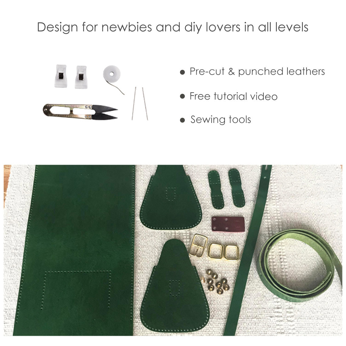 Leather bag making kit | Easy DIY leather projects for beginners | POPSEWING™