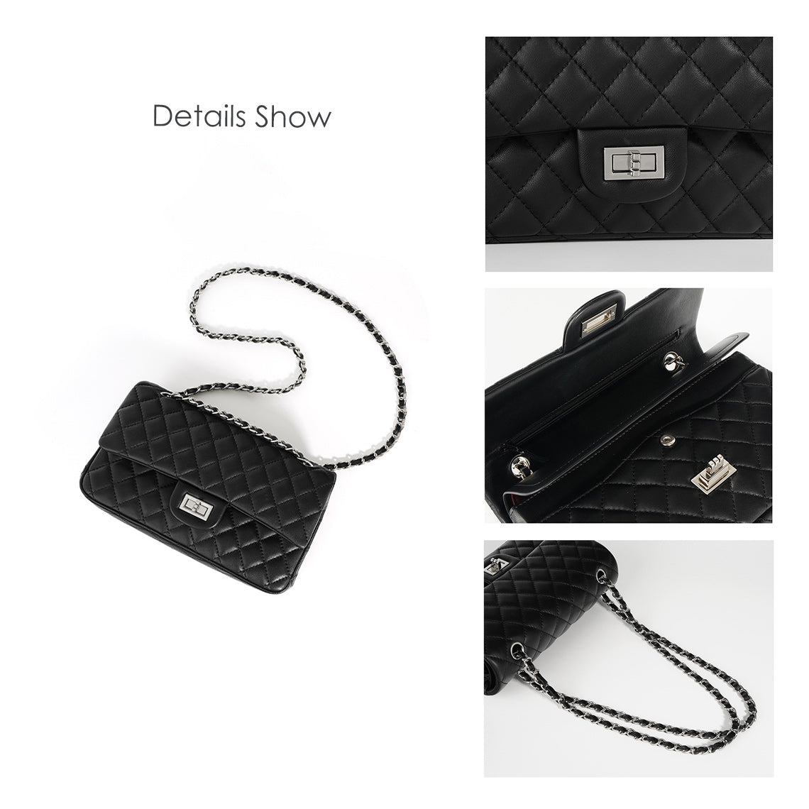 Classic Quilted Leather Handbag Shoulder Bag | Chain Flap Classic Quilted Leather Handbag Shoulder Bag | Chain Flap