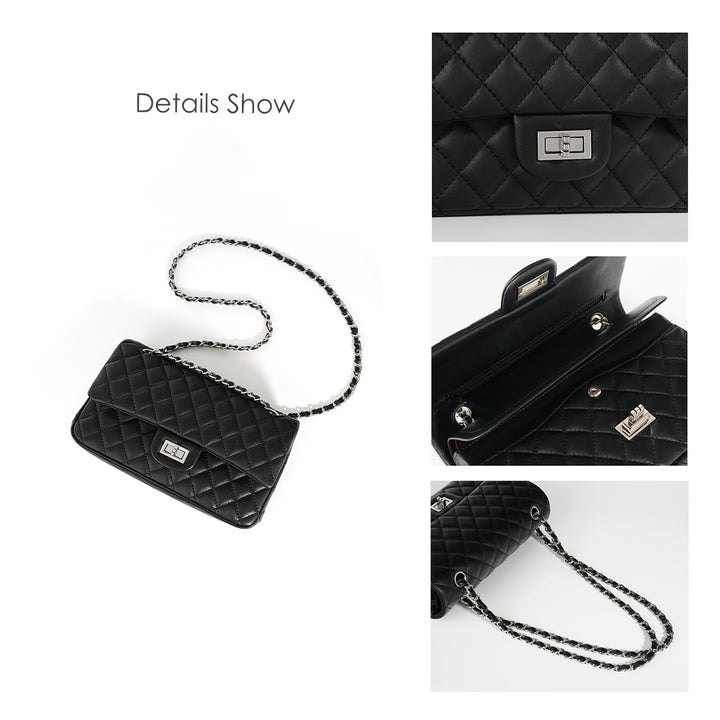 Black Flap Bag with detachable handheld chain, buy Hand Embroidered Flap Bag Embellished with Sand Stones