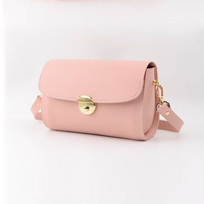 DIY Crossbody Bag Kit | Pink Faux Leather Satchel Bag PU Leather Crossbody Bag in Pink - POPSEWING™ DIY Kits