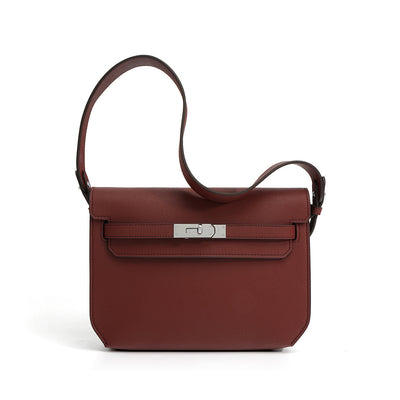 Burgundy Kelly Depeches Pouch Dupe | Inspired Designer Leather Crossbody Bag - POPSEWING™