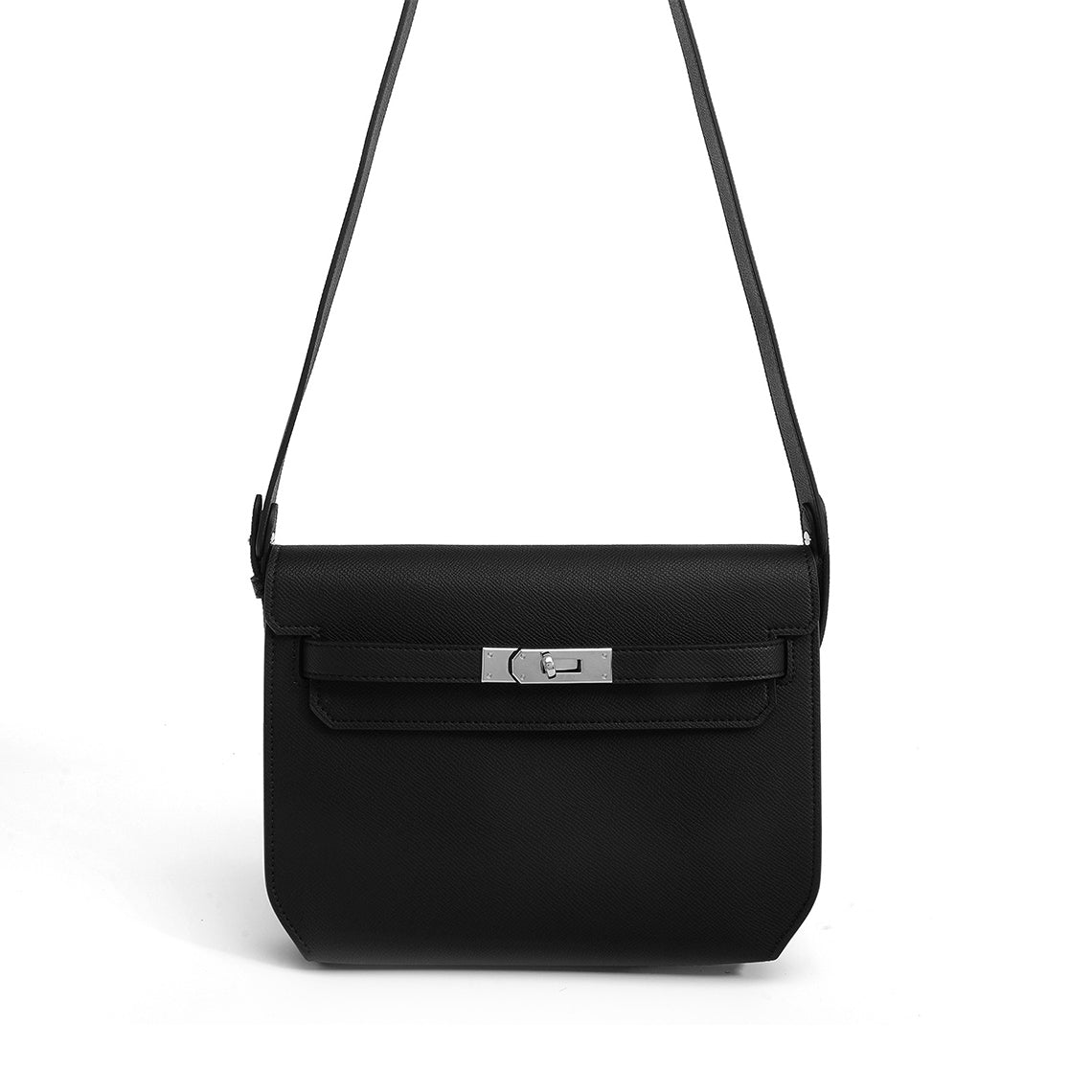 Inspired Kelly Depeches 25 Pouch | Leather Designer Bag in Black - POPSEWING™