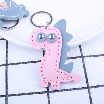 Cute Dinosaur Keychain with Pink Color | Light Dinosaur Keychain | POPSEWING