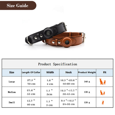 PU leather dog collar | Dog collar size chart