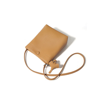 Brown Leather Crossbody Phone Bag for Women - POPSEWING™