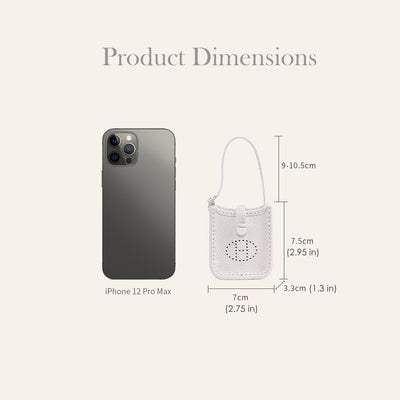 Leather Mini Bag Charm airpods case | Product Dimensions