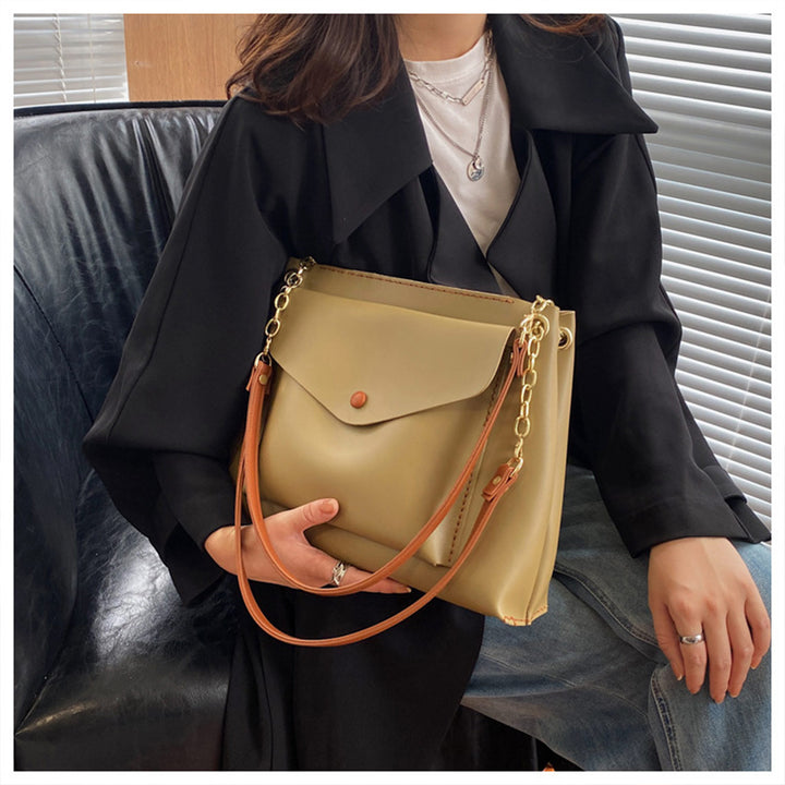 Popular Design Leather Large Square Crossbody Bag Coffee | DIY Kit | POPSEWING™
