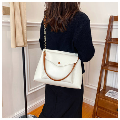 Popular Design Leather Large Square Crossbody Bag White | DIY Kit | POPSEWING™