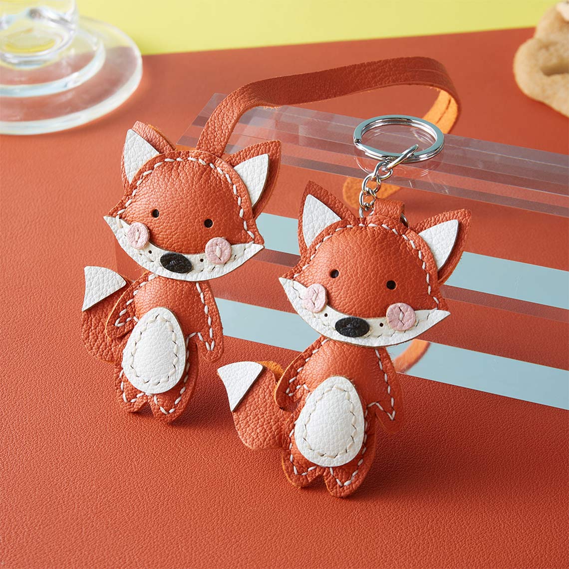 Little Fox Leather Keychain DIY Kit | Handmade Fox Gifts – POPSEWING®
