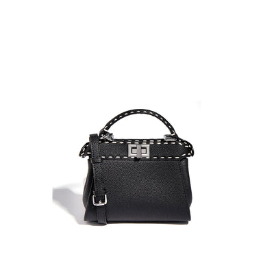 Black Leather Handbags Designer | Black Crossbody Bag - POPSEWING™