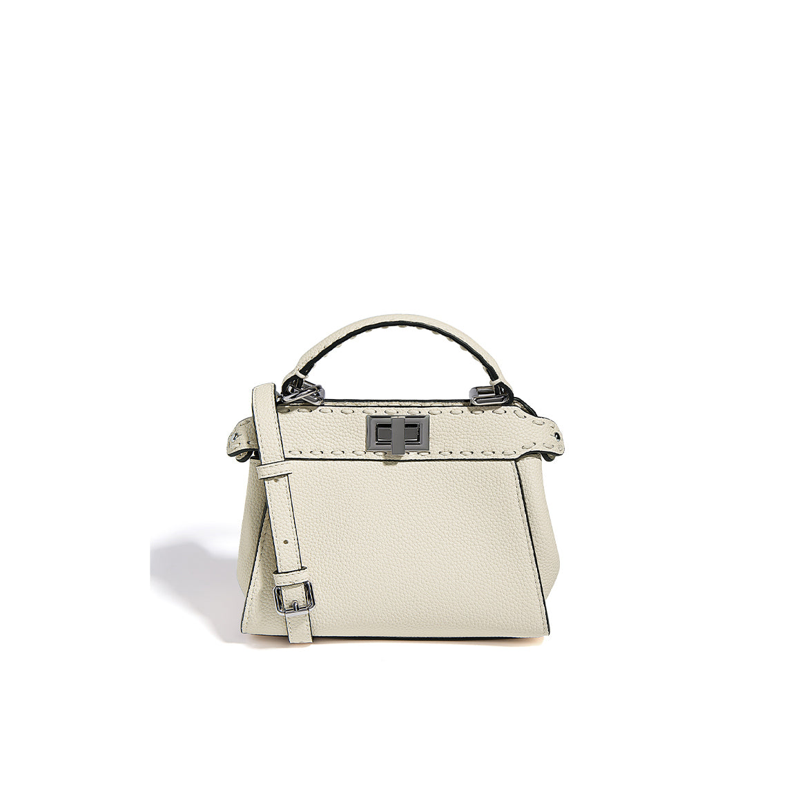 Designer White Leather Handbags | White Genuine Leather Crossbody Bag - POPSEWING™