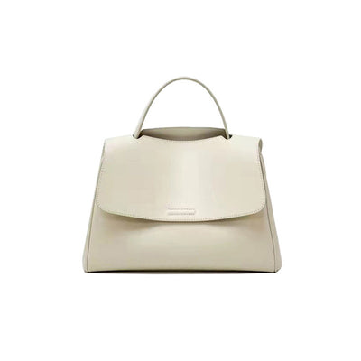 White Leather Handbags | Large Leather Bag for Women - POPSEWING™