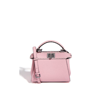 Pink Designer Handbag | Pink Leather Crossbody Bag for Women - POPSEWING™