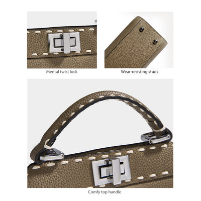 Inspired Designer Handbag | Top handle Leather Handbag - POPSEWING™