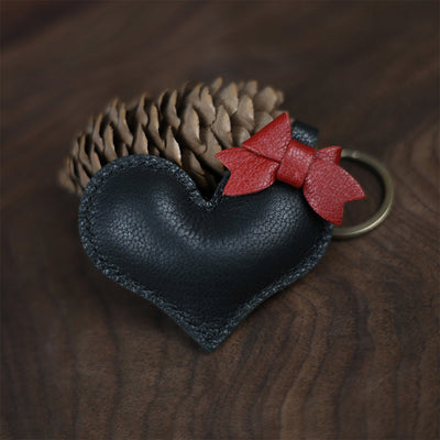 Black Heart Keychain DIY Leather Kits | Easy to Sew Small Leather Project for Beginners - POPSEWING™