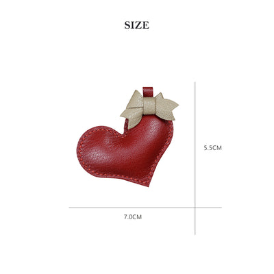Sew Your Own Leather Heart Keychain DIY Kits Size - POPSEWING™
