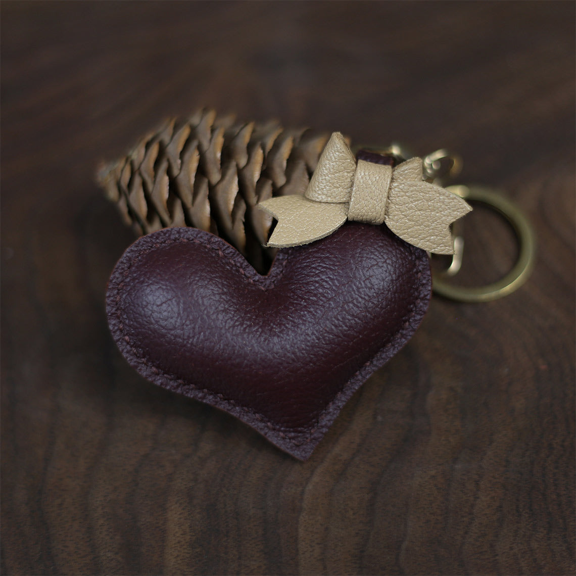 Red Heart Keychain DIY Leather Kits | Easy to Sew Small Leather Project for Beginners - POPSEWING™