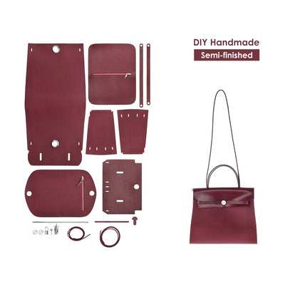 DIY Leather Bag Kit | Inspired Designer Herbag Zip 31 Bag Leather Making Kit for Beginners - POPSEWING™