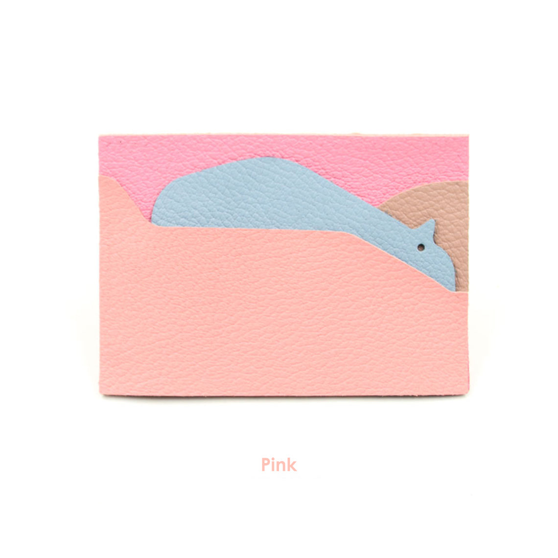 DIY Card Holder Kit in Pink Sheep Leather | Card Holder for Kids