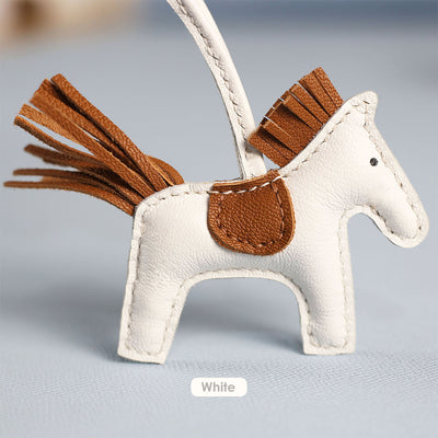 White Rodeo Horse Bag Charm Keychain | Luxury Bag Accessories for Affordable Price - POPSEWING™