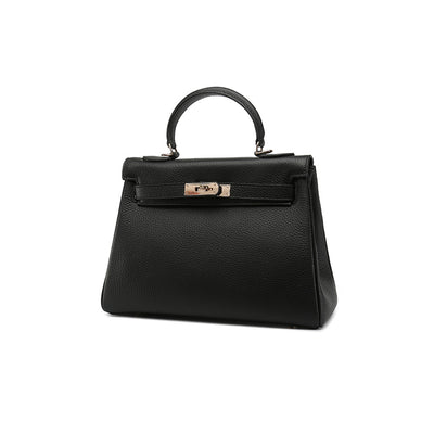 Designer Luxury Handbag | Black Leather Handbag - POPSEWING™