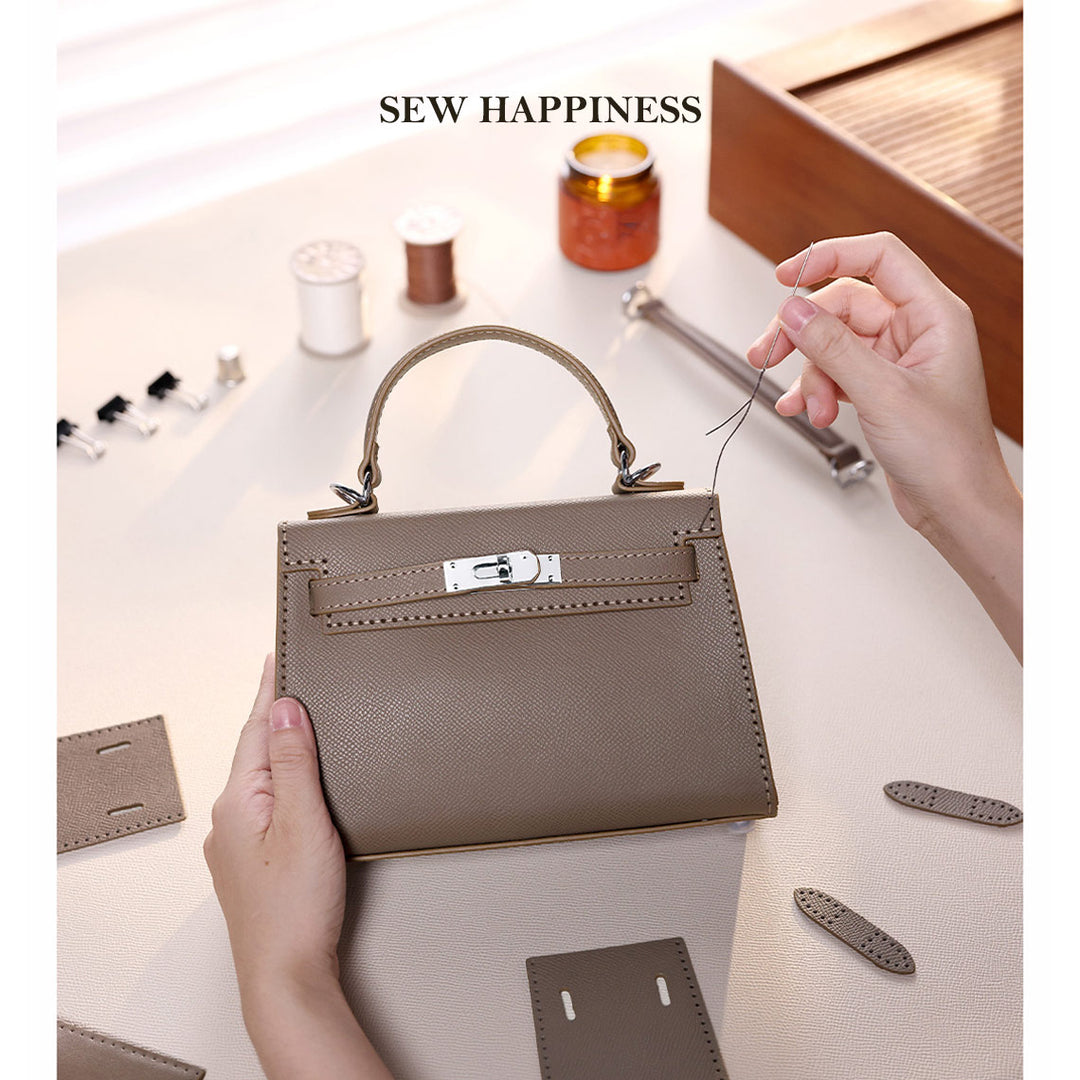 Kelly Bag Mini Hermes Kelly Dupe POPSEWING® Top Grain Leather