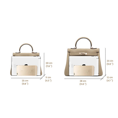 Designer Luxury Handbag Size | Inspired Kelly 25 & 30 Size - POPSEWING™