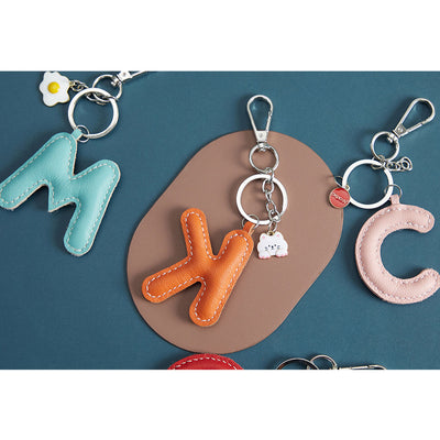 Handmade Genuine Leather Initial Keychain Accessory | Leather Keychain DIY Making Kits - POPSEWING™