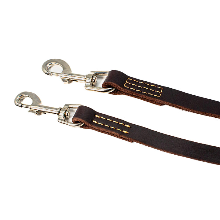 Genuine Leather Dog Leash - Dark Brown