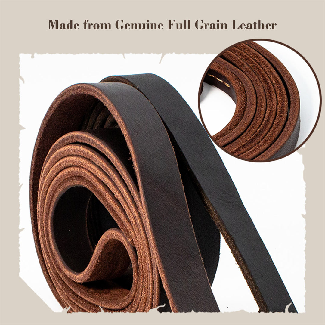 Genuine Leather Dog Leash - Dark Brown