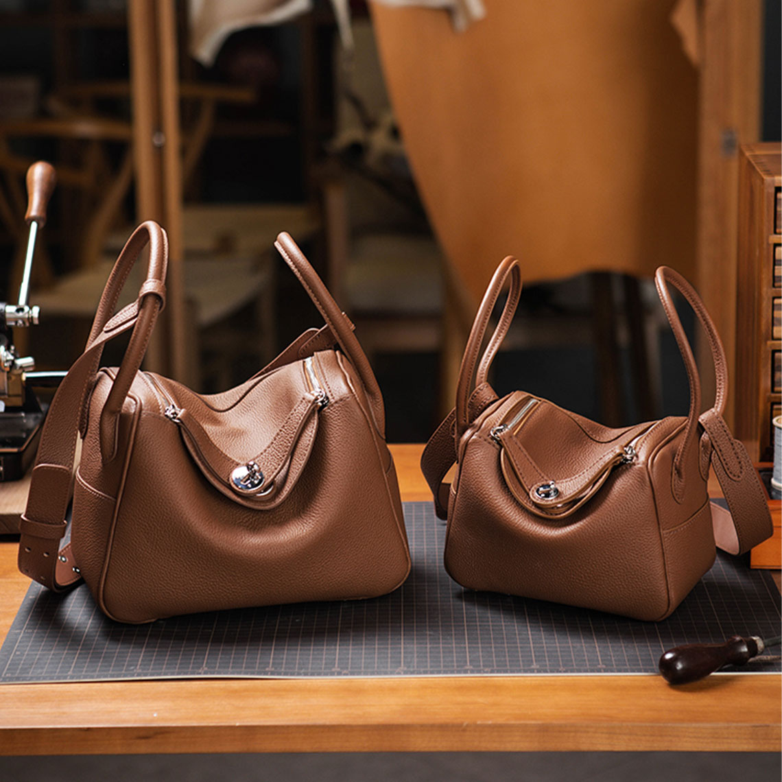 Lindy Handbag DIY Kit - Top Grain Leather Handmade Lindy Bag