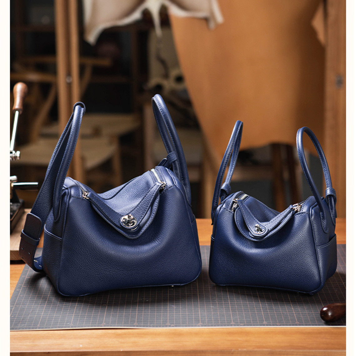  Hermès Dark Blue Lindy Bag  | DIY BAG Kit | Handmade Lindy Bag | POPSEWING™ 