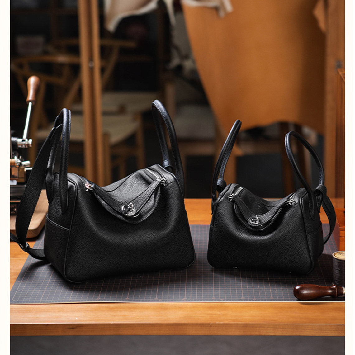 Hermès Black Lindy Bag  | DIY BAG Kit | Handmade Lindy Bag | POPSEWING™ 