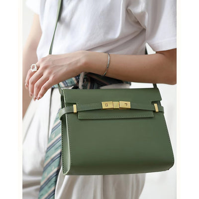 Medium Square Crossbody Bag in Green | Handmade Women's Crossbody Bag - POPSEWING™