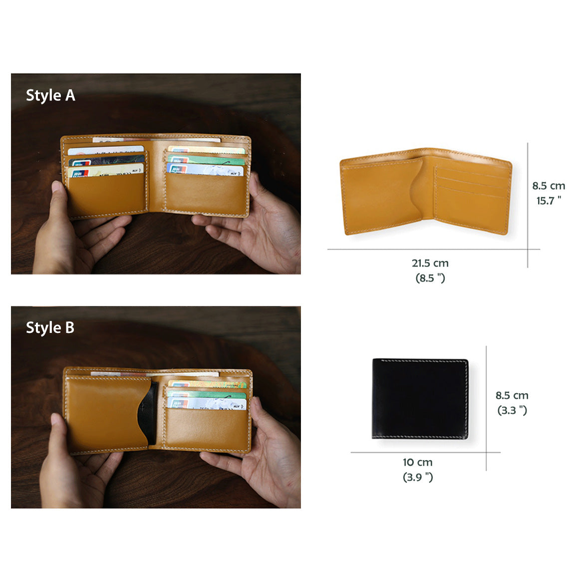 DIY Wallet Kit Purse Kit | Full Grain Leather Wallet Interior & Size - POPSEWING™