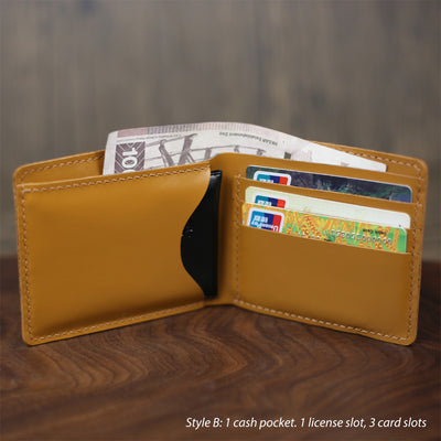 Genuine Italian Leather Slim Bifold Wallet for Men | DIY Wallet Kits - POPSEWING™ 