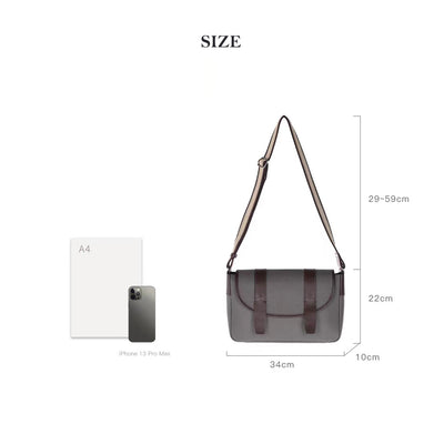 Men Leather Messenger Crossbody Bag Size | DIY Tote Bag Kit - POPSEWING™