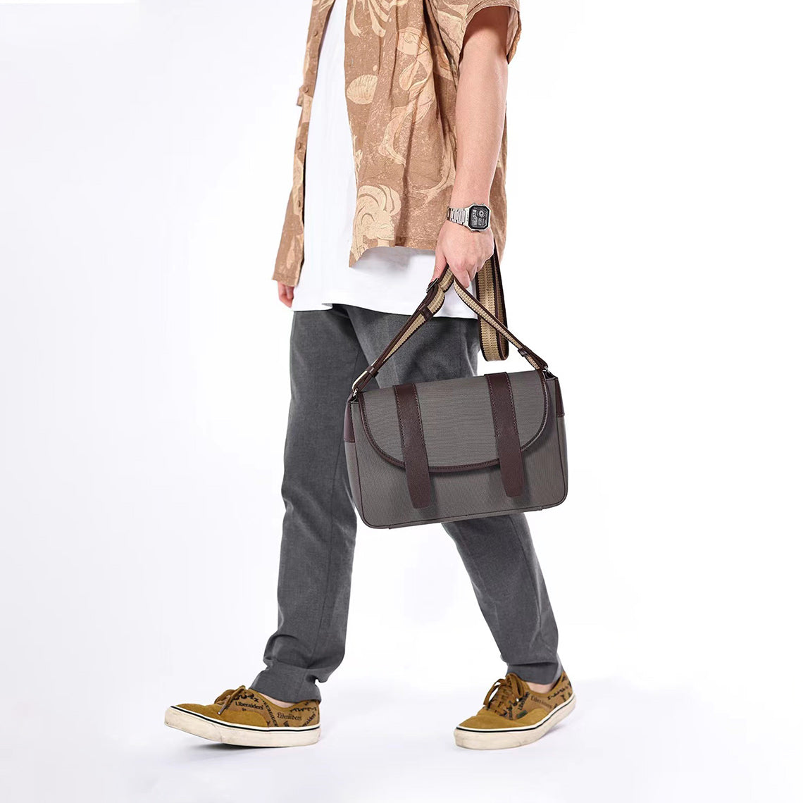 Step by Step DIY Leather Bag Kit | Handmade Leather Crossbody Bag for Men Gift for Him - POPSEWING™
