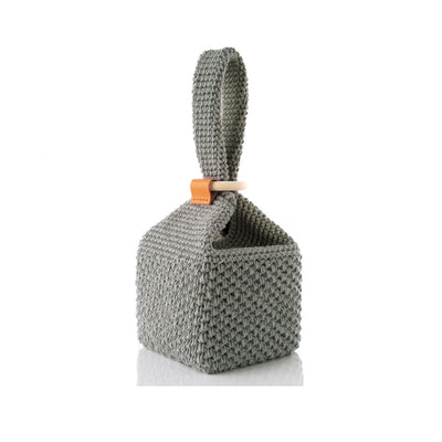 Crochet Handbag in Brown Grey - POPSEWING™