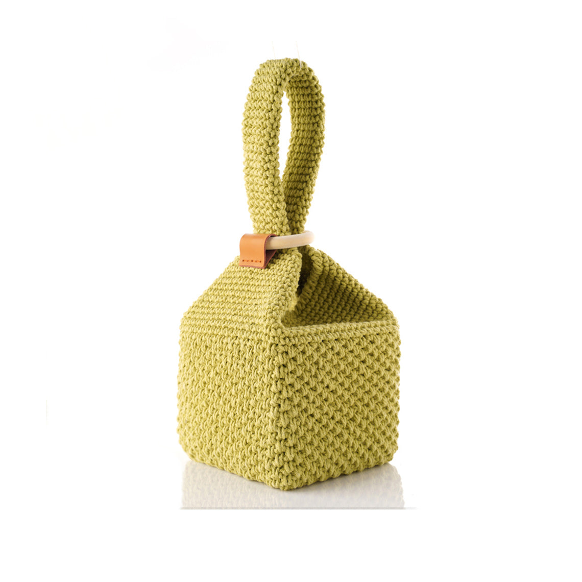 Crochet Handbag in Brown Green - POPSEWING™