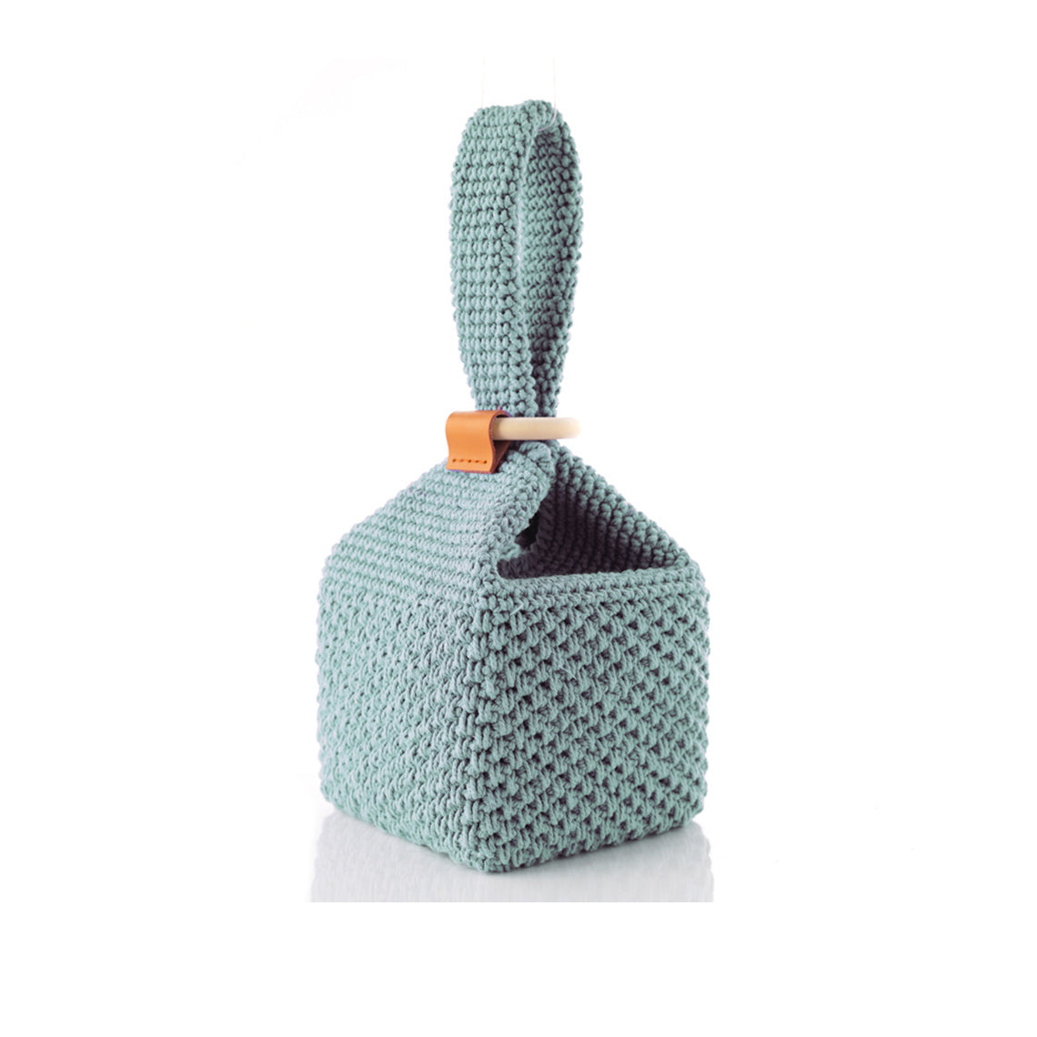Crochet Handbag in Blue Yarn - POPSEWING™