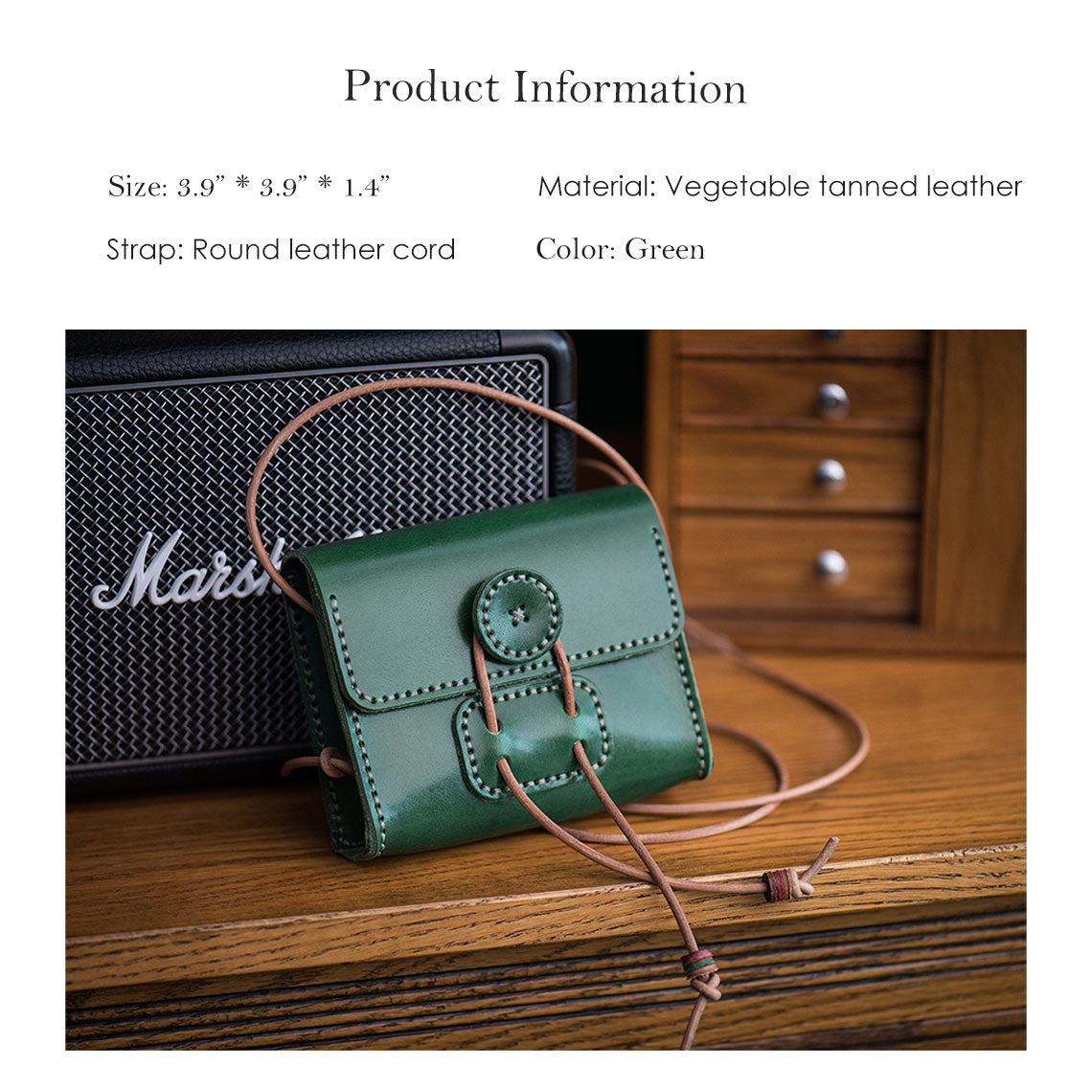 Product Information of Mini Green Bag | Easy DIY Leather Bags - POPSEWING™