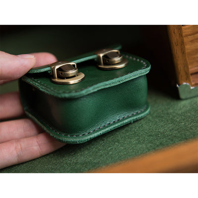 Mini satchel bag green | mini leather bag | POPSEWING™