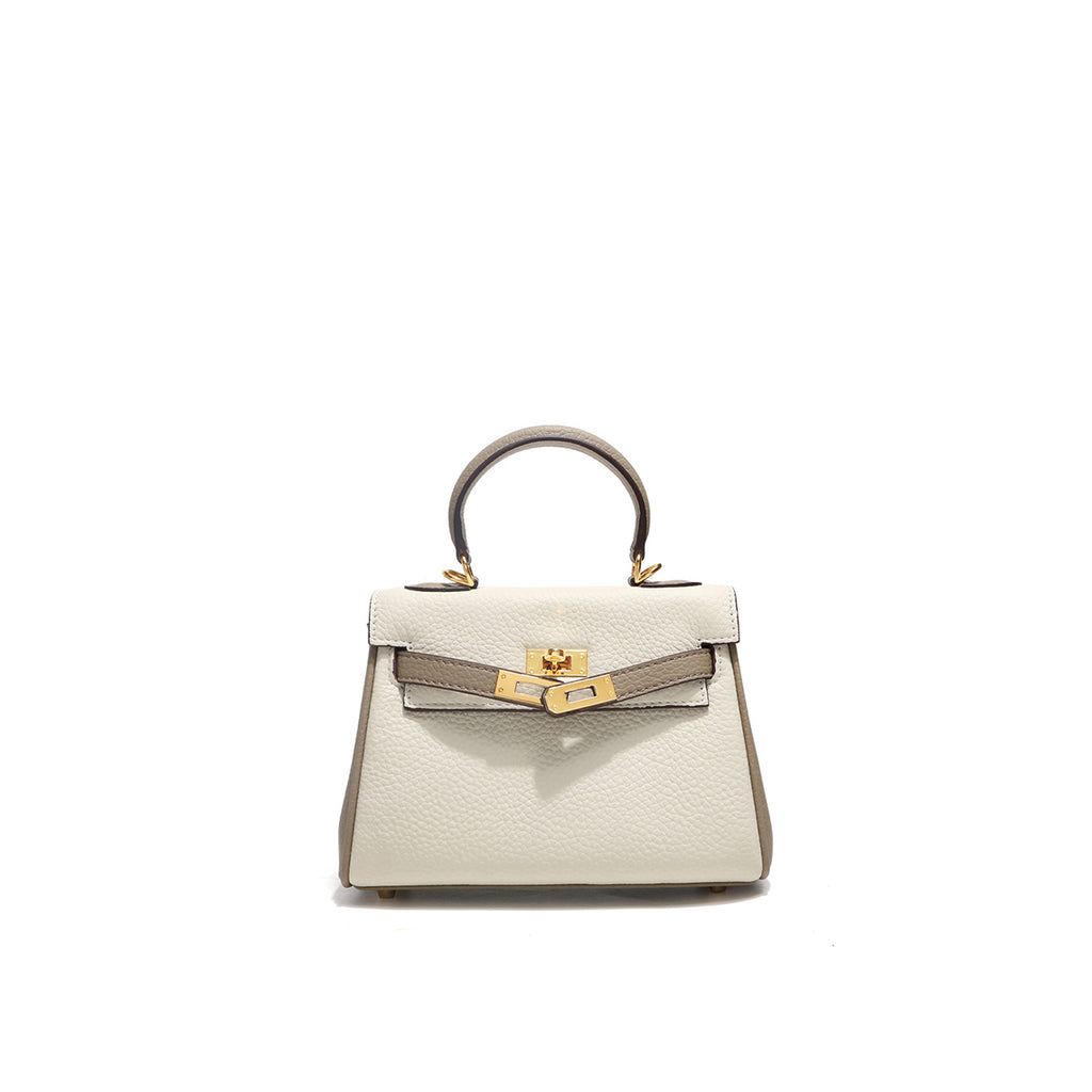 Top Grain Leather Inspired Mini Kelly Bag