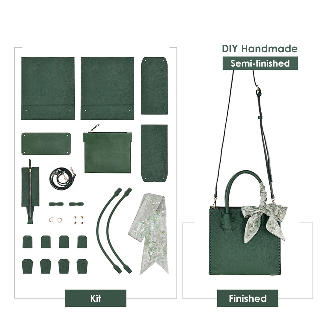 Mini Tote Handbag DIY Leather Kit | Make Your Own Tote Bags