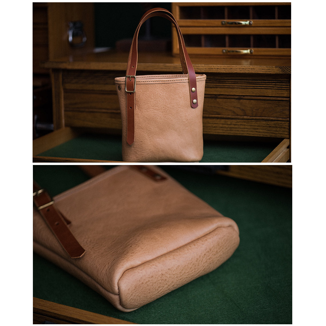 DIY Handbag Kits in Natural Genuine Vegetable Tanned Leather | Mini Leather Tote Bag - POPSEWING™