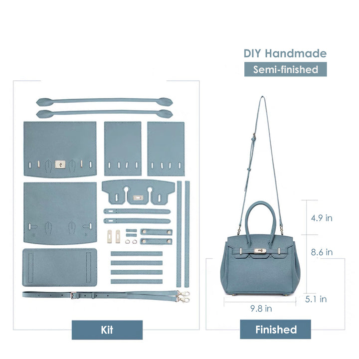 Top Grain Leather Birkin Bag DIY Kit - Birkin Inspired Bag